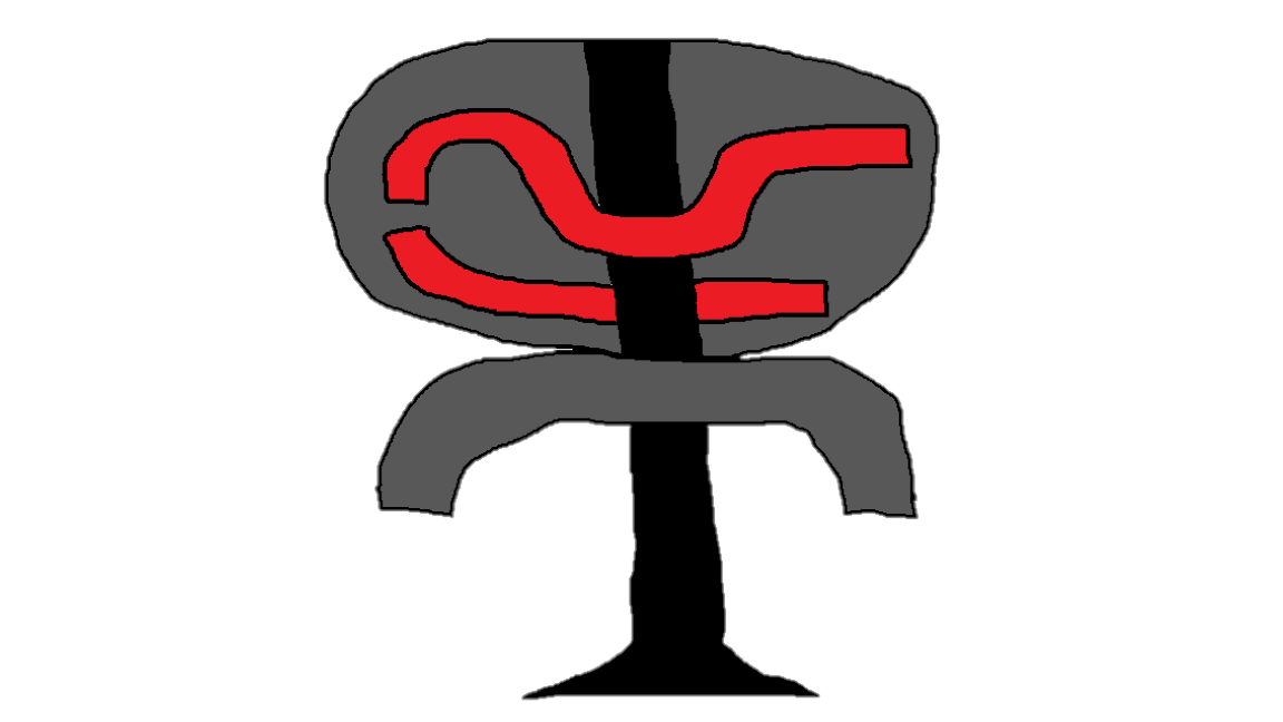 Logo of a man figure with no face
